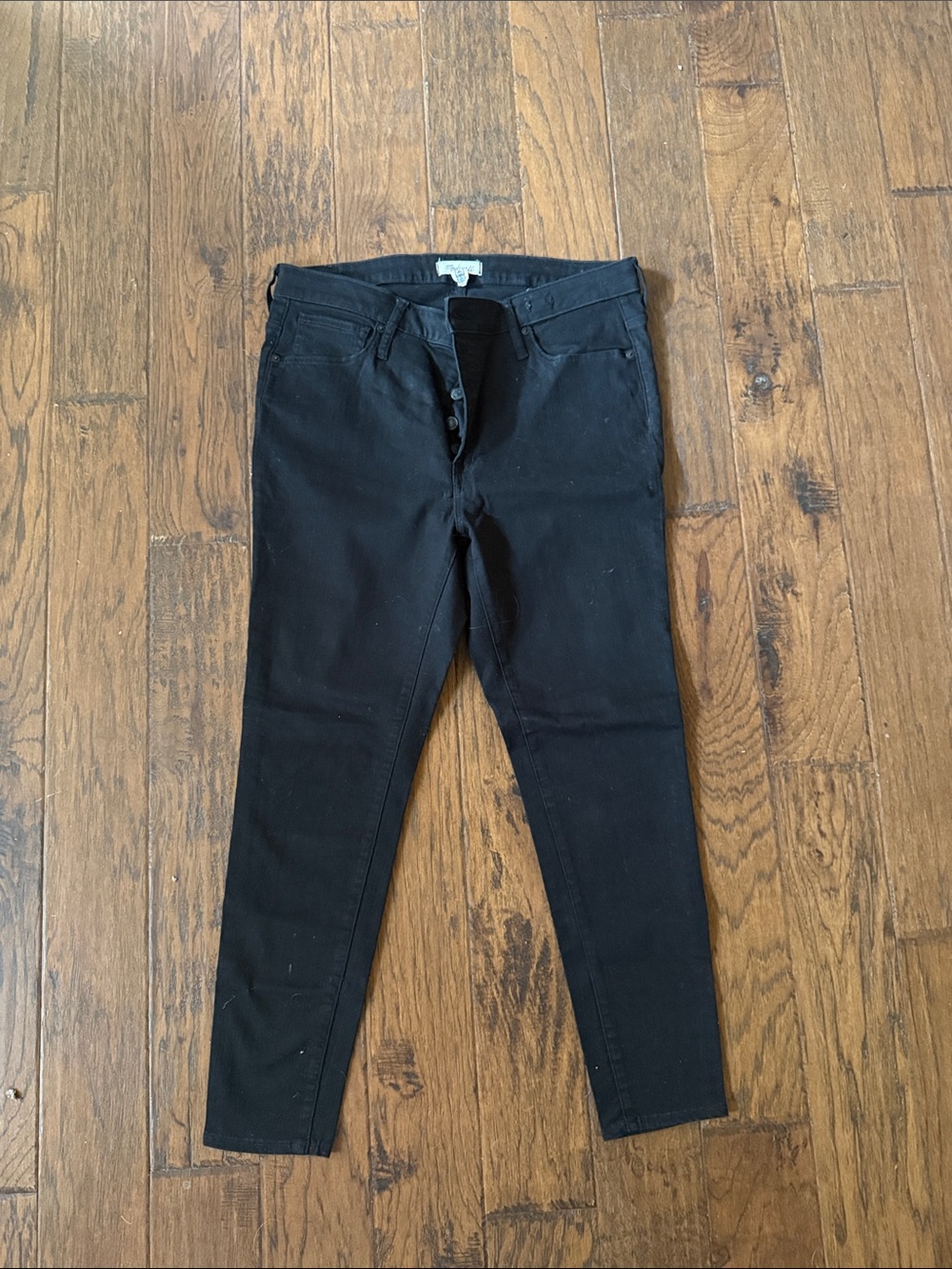 Madewell Black Skinny Button-Fly Mid -Rise Jeans